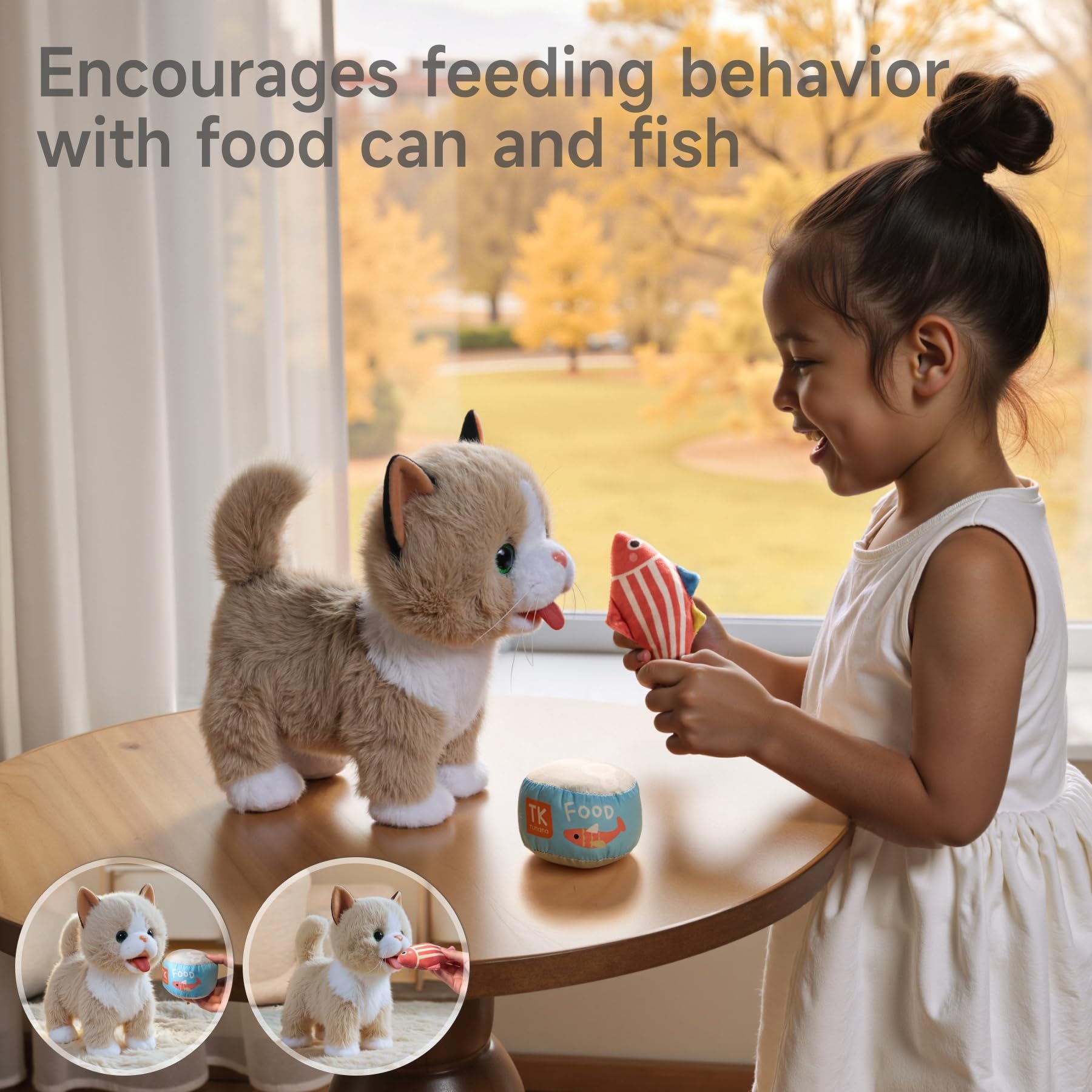 TUMAMA Kids Soft Plush Cat providing cozy snuggles and comfort