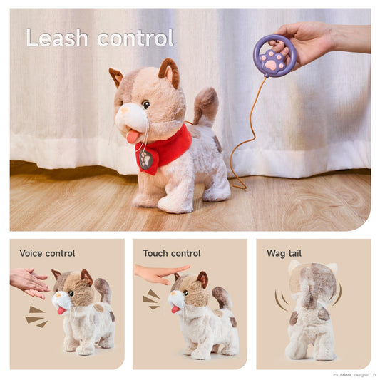 TUMAMA KIDS Toy Cat meows with lifelike sounds during interactive play.