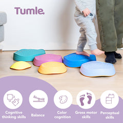 TUMLE Stepping Stones with non-slip bases provide a secure indoor/outdoor play surface
