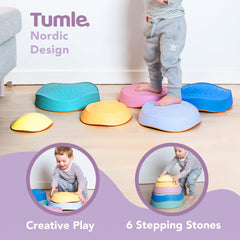 TUMLE Stepping Stones in Nordic colors invite imaginative routes and motor play