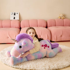 Tumyay ultra-soft unicorn plush fabric visible for tender hugs and play.