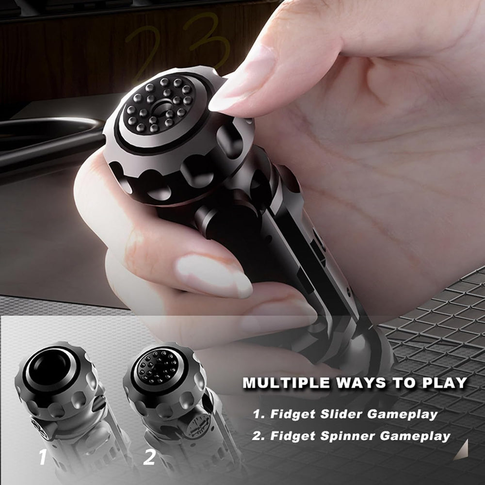 Tungsten Steel Fidget Gun Toy compact pocket design for portable use.