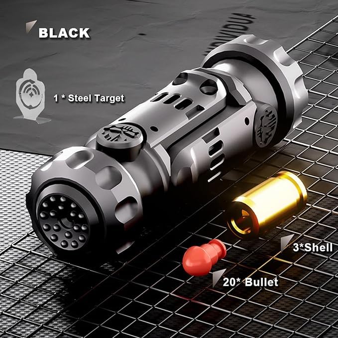 Tungsten Steel Fidget Gun Toy hidden launcher for playful surprises.