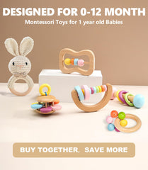 TUOWITA semicircle rattle combines color and shape for early sensory discovery.
