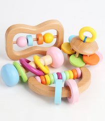 TUOWITA wooden teether provides a safe, natural chew option during teething.