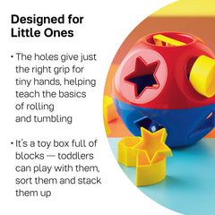 Tupperware Shape-O Sorter BPA-free material supports safe, joyful toy exploration.