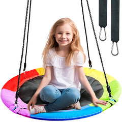 TURFEE 40 inch saucer tree swing assembly for backyard fun and stability