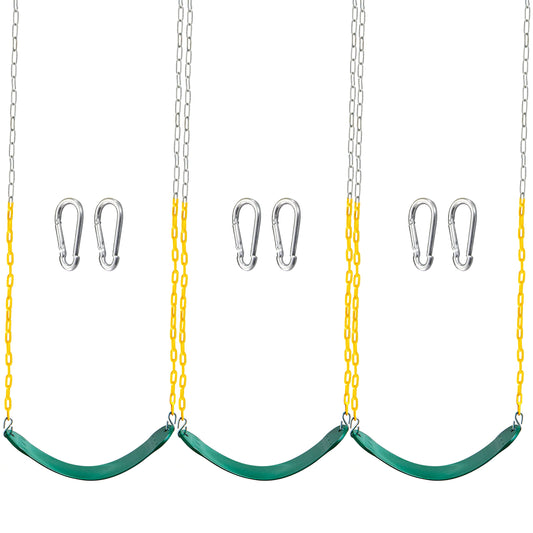 TURFEE green swing seat 3-pack ready for backyard fun and easy setup.