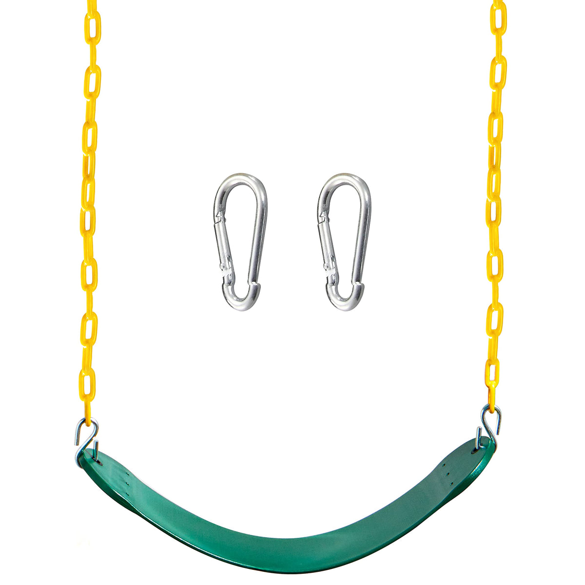 TURFEE heavy-duty swing seat with 66-inch chains for outdoor play.