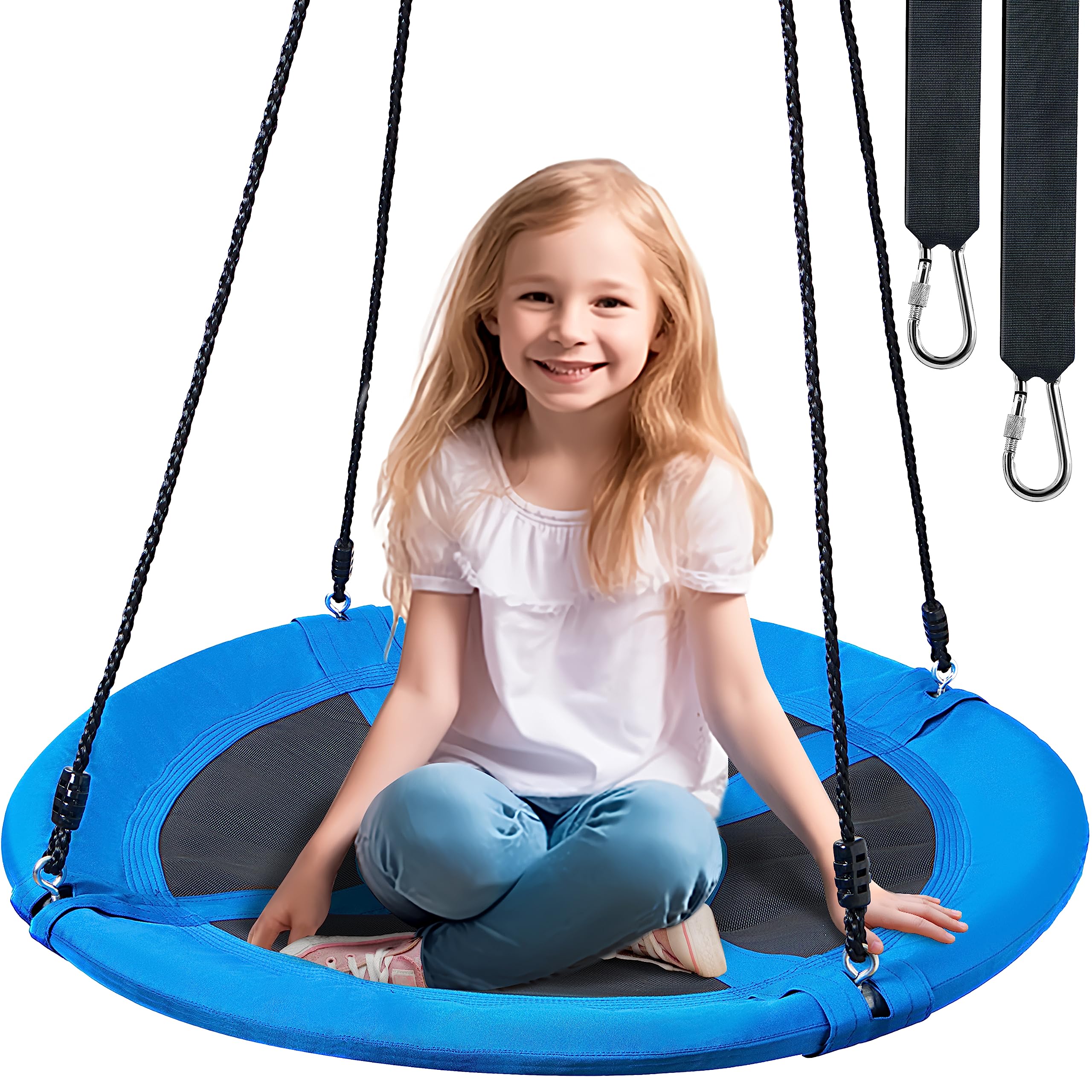 TURFEE saucer tree swing blue assembly kit for easy setup