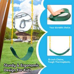 TURFEE thermoplastic-coated chain cover offers weather resistance for durable outdoor use.