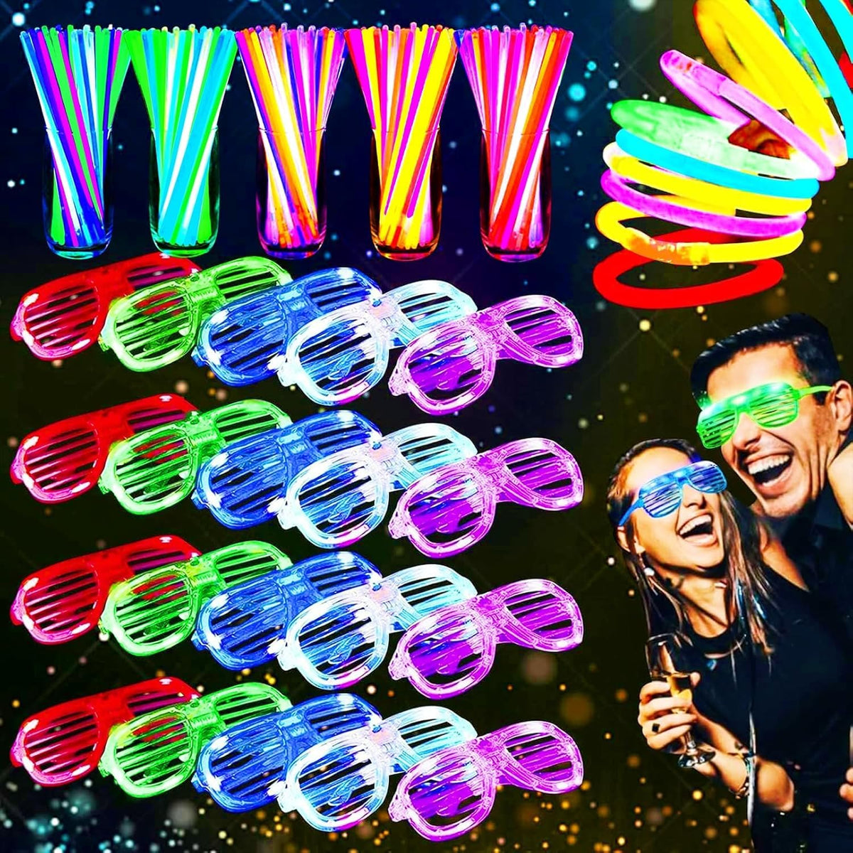 TURNMEON 125-pack glow sticks and LED glasses ignite bright, festive celebrations.