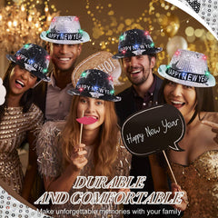 TURNMEON black silver glow hat in party setting boosts visibility