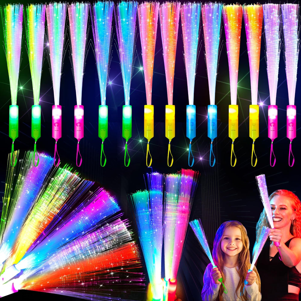 TURNMEON glow fiber wand pink handle for vivid lighting at parties and performances