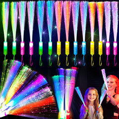 TURNMEON glow fiber wand pink handle for vivid lighting at parties and performances