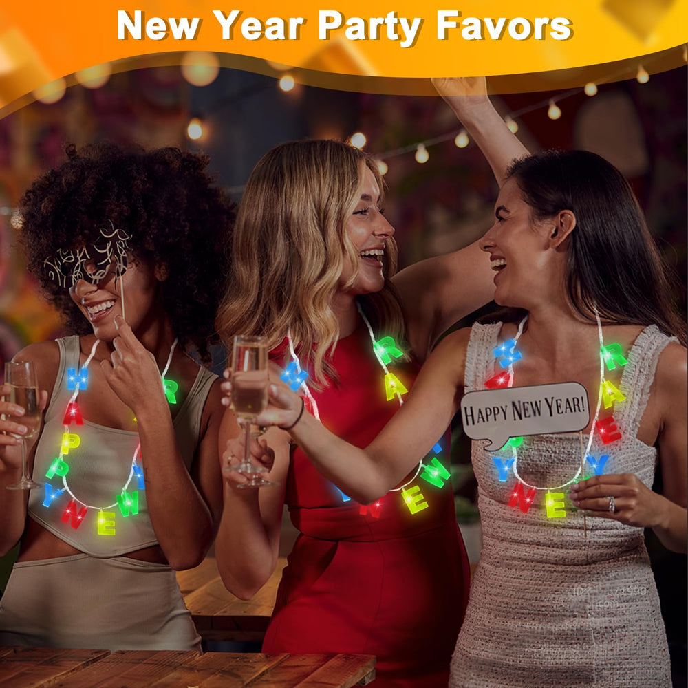 TurnMeOn glow-in-the-dark necklaces illuminate party vibes in dim lighting.