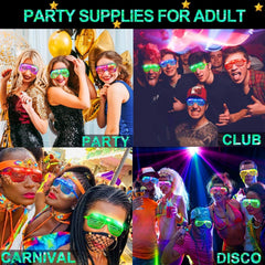 TURNMEON LED glasses blue glow for festive mood lighting at gatherings