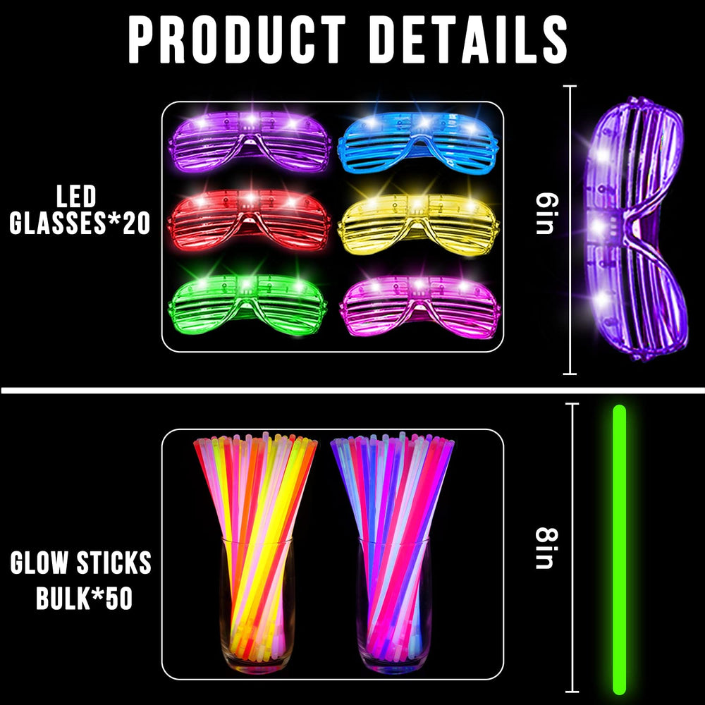 TURNMEON LED glasses provide eye-catching light-up style for night events.