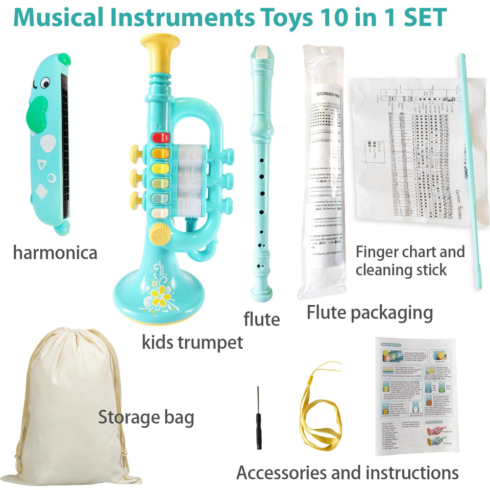 TUSALMO 8-hole recorder with fingering chart for beginner musicians.