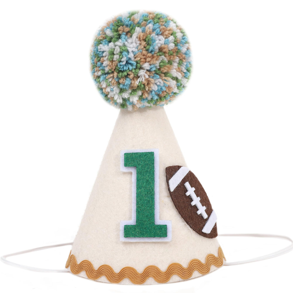TUTOTU 1st birthday football hat, a stylish party accessory for milestone photos.