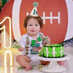 TUTOTU football crown hat, perfect for a 1st birthday party.