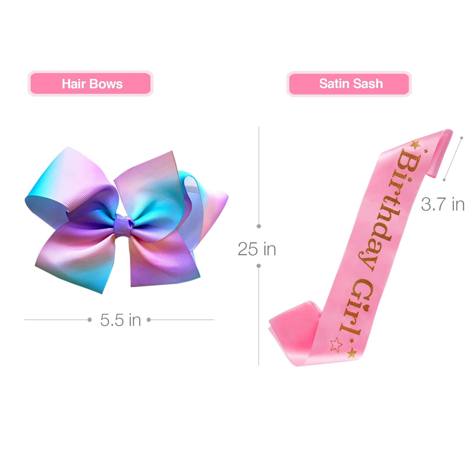 Tutu and Sian satin sash adds a polished unicorn inspired accent