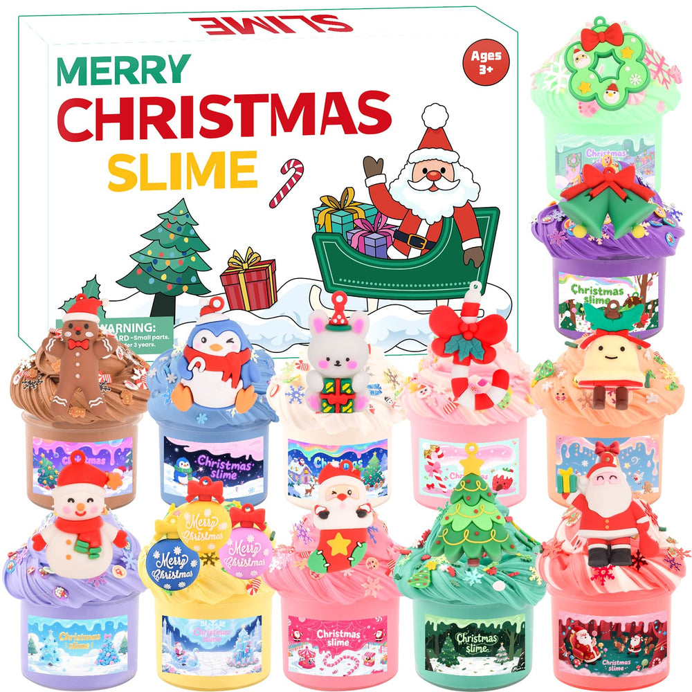 Tuupowana Advent calendar 24 days slime packs showcase colorful textures for creative play.
