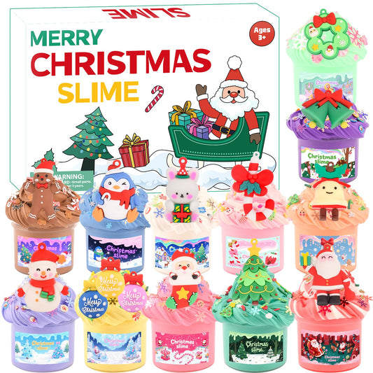 Tuupowana Advent calendar 24 days slime packs showcase colorful textures for creative play.