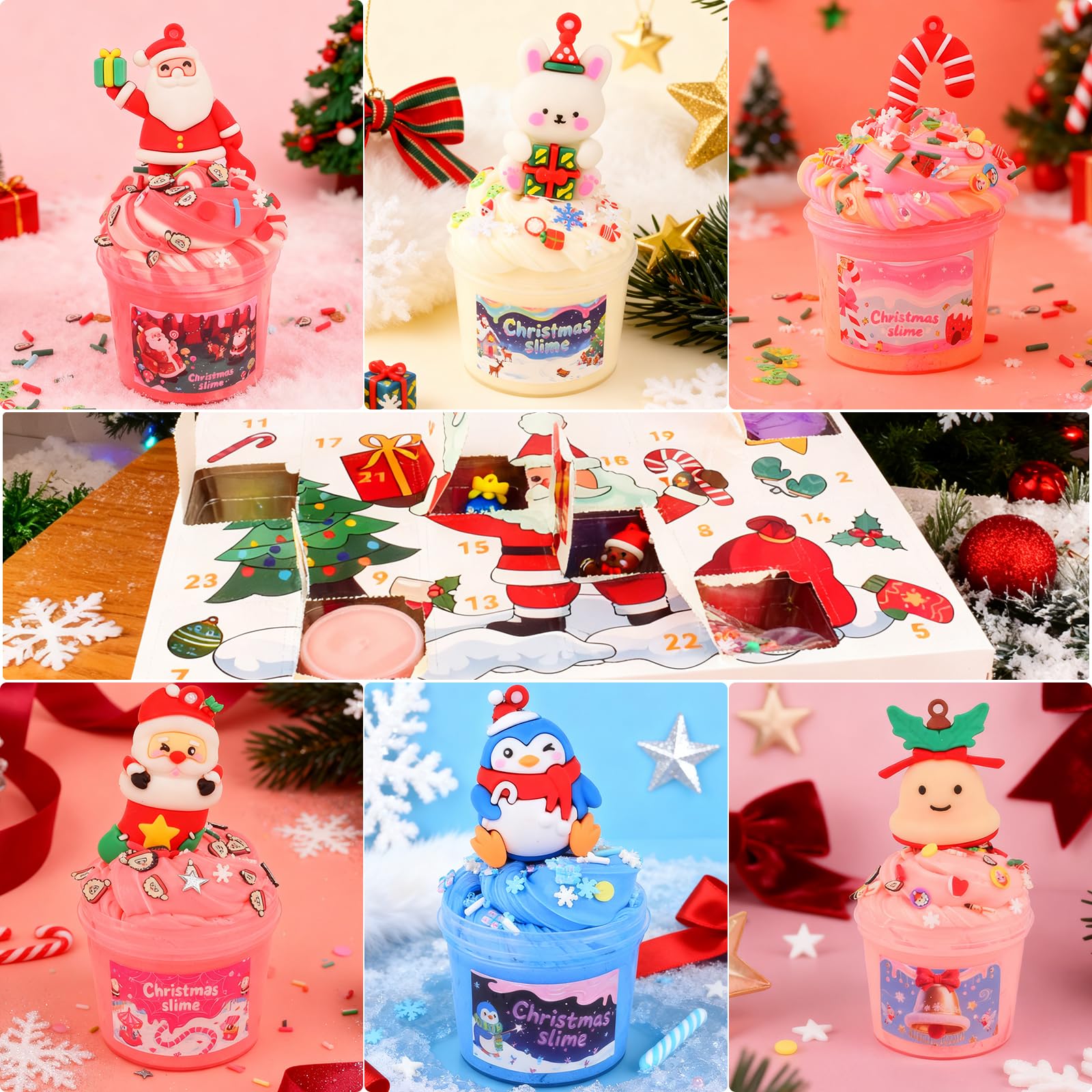 Tuupowana Advent calendar 6 sprinkle packs add glittering touches to slime projects.