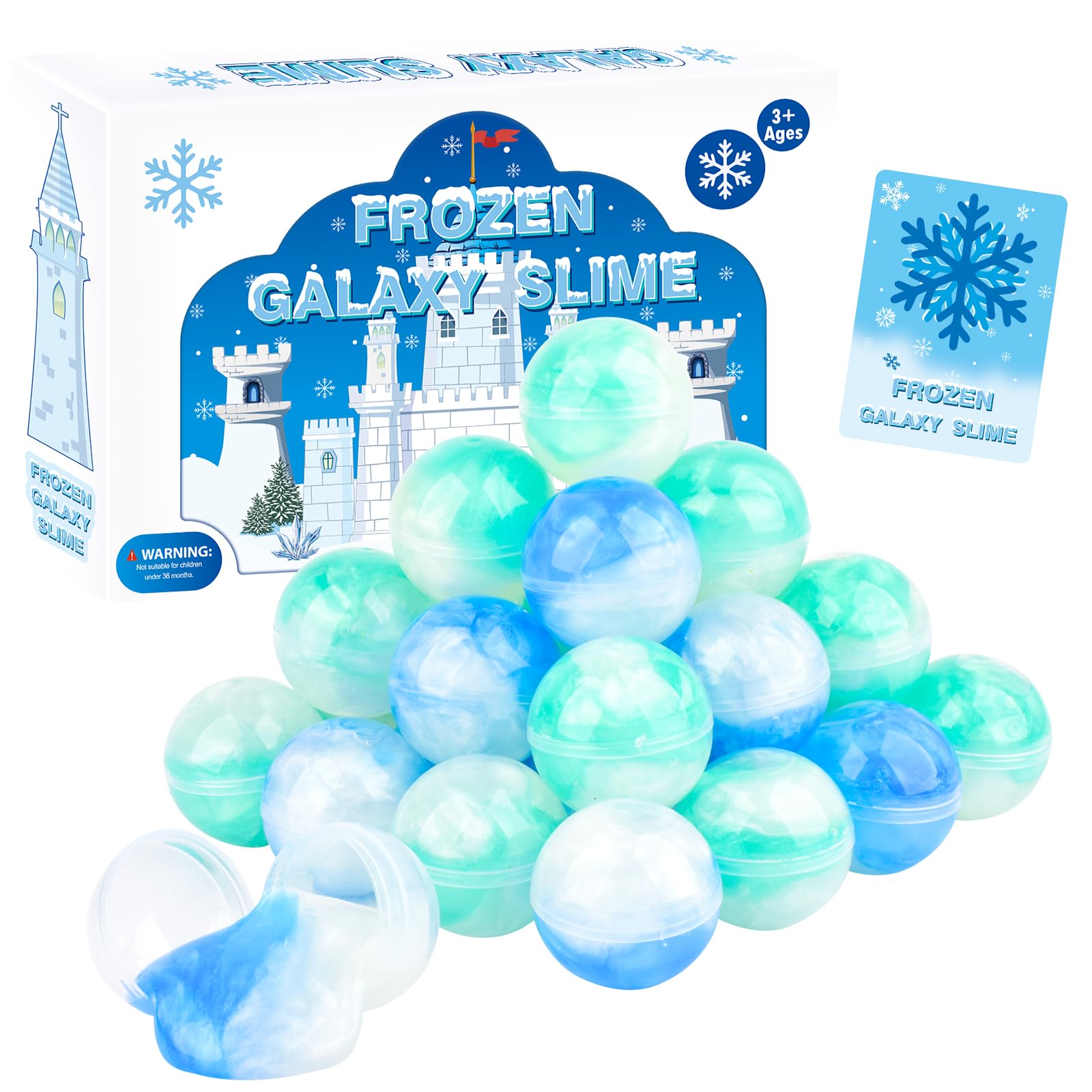 Tuupowana Frozen Slime Set packaging shown for kids' party favors.