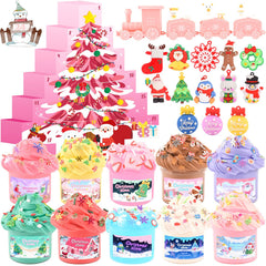 Tuupowana Pink Christmas Slime Advent Calendar box showing the complete kit for holiday slime play.