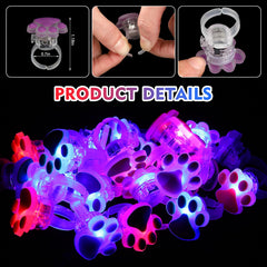 TUWUNA paw-print LED ring closeup with smooth odor-free finish