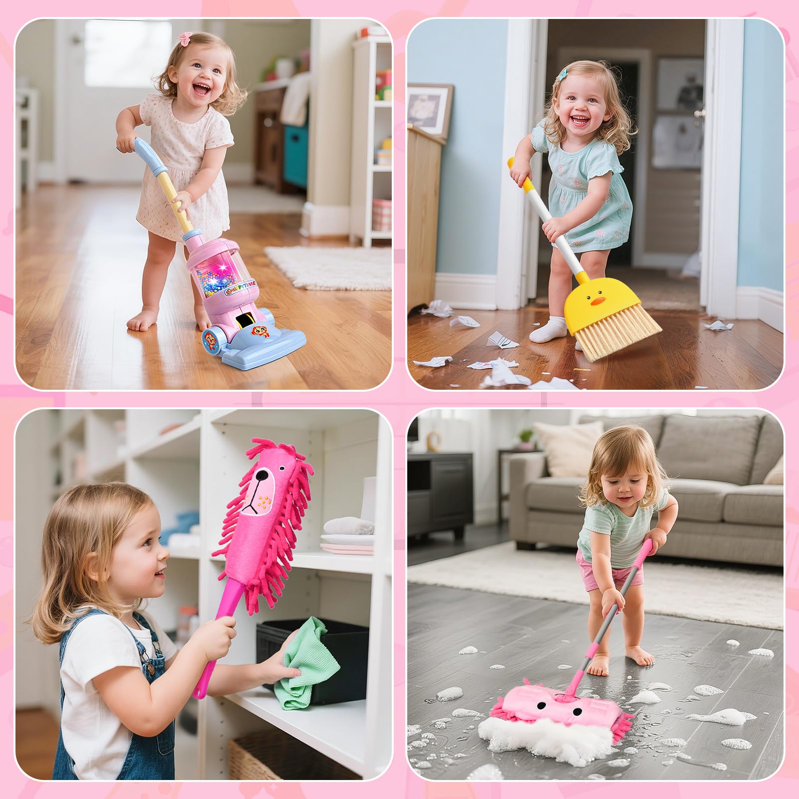 TUZT duster toy uses soft fabric for gentle dusting.