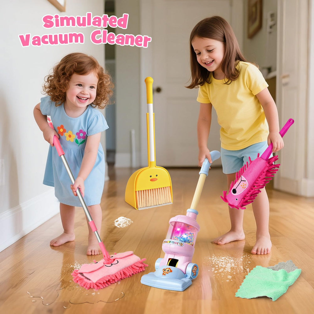 TUZT 6-piece cleaning set displayed for kids' playtime.