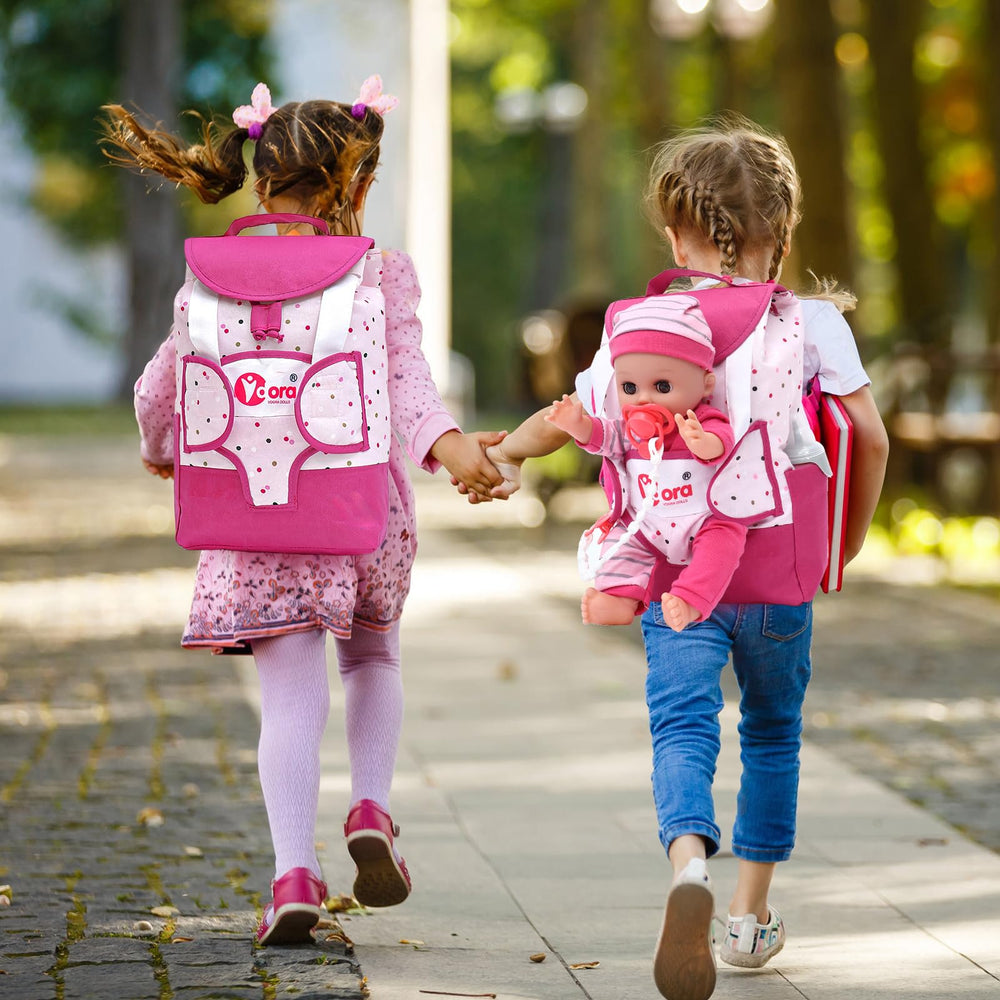 TUZT bib and powder for mess-free feeding and imaginative baby care play.