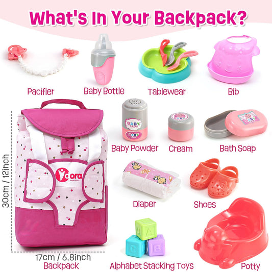 TUZT diaper and potty set for realistic baby care role-play and motor practice.