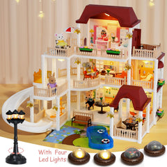 TUZT doll house kitchen and dining area for pretend meals