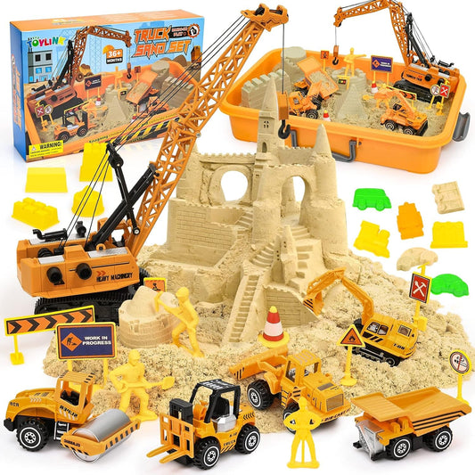 TUZT Kids construction sensory bin sand for tactile play and imagination
