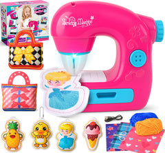 TUZT mini sewing machine toy kit front view shows a compact design for beginner stitching