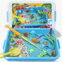TUZT Ocean Sensory Bin magnetic fishing rod enhancing coordination