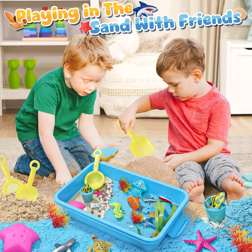 TUZT Ocean Sensory Bin mini buckets and tools for digging play