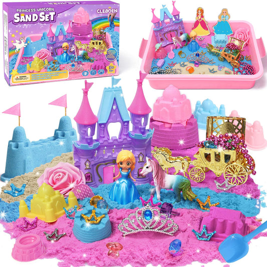 TUZT Princess Unicorn sensory bin storage box supports organized play and easy cleanup.
