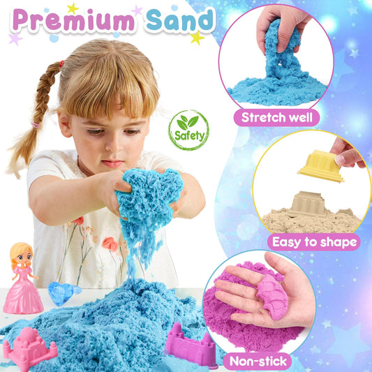 TUZT Princess Unicorn sensory sand colors spark creativity and tactile exploration.