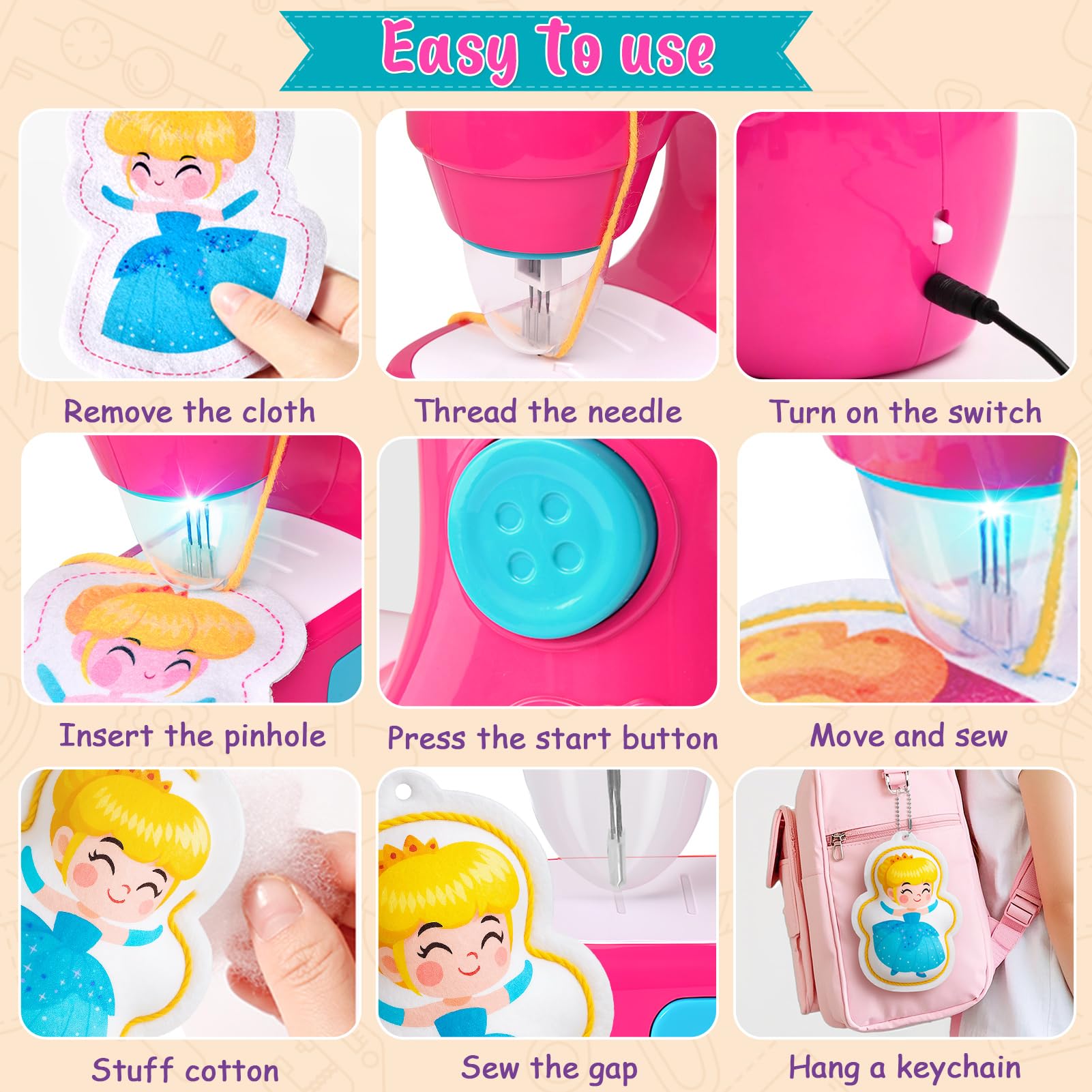 TUZT sewing kit contents closeup highlights fabrics and threads for creative projects
