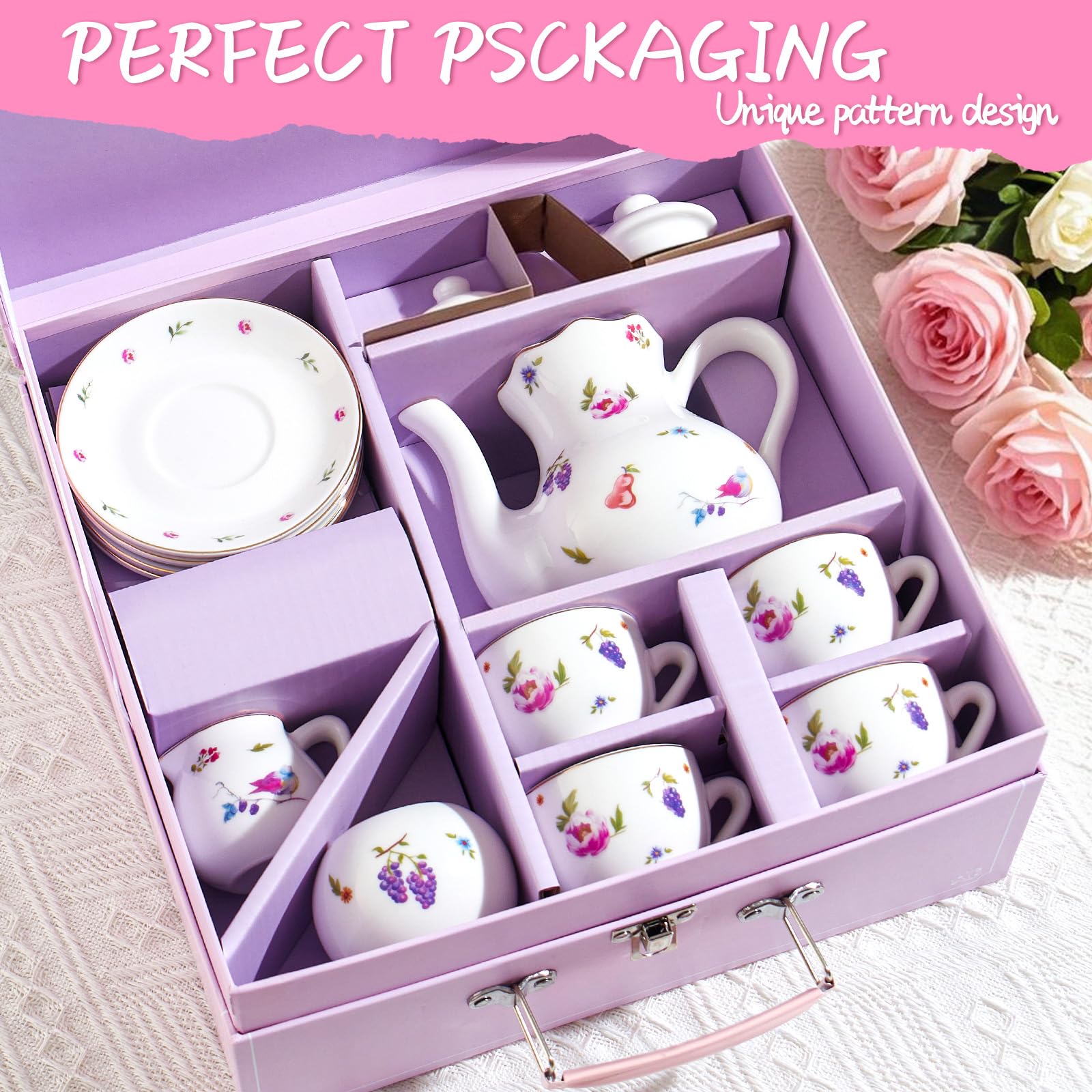 TUZT 13-piece set suitable for indoor tea moments and outdoor picnics.