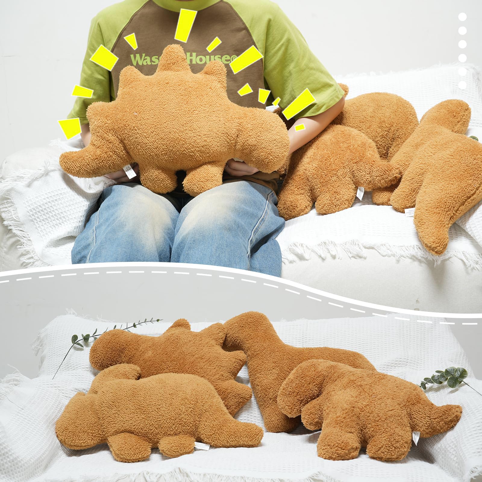 TVVPGG Dino Nugget Pillow presented as a funny gift idea