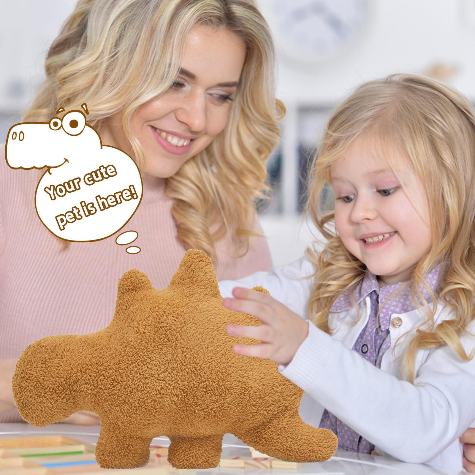 TVVPGG Dino Nugget Pillow provides soft support for reading and lounging
