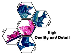 TwCare dinosaur-dragon action figure detail showing textured scales for collectible display.