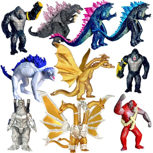 TwCare Godzilla x Kong battle figures set for dynamic display and cake toppers.