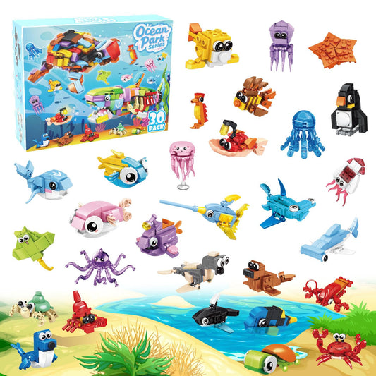 TWERF Ocean party favors with mini building blocks for undersea fun